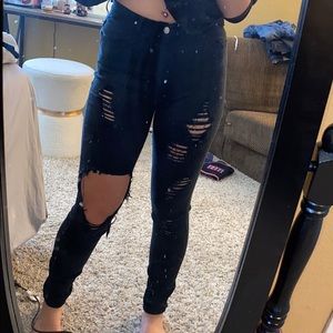 Ripped black fashion nova jeans